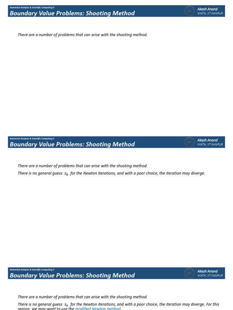 Issues with the Shooting Method in BVPs | PDF | Numerical Analysis ...
