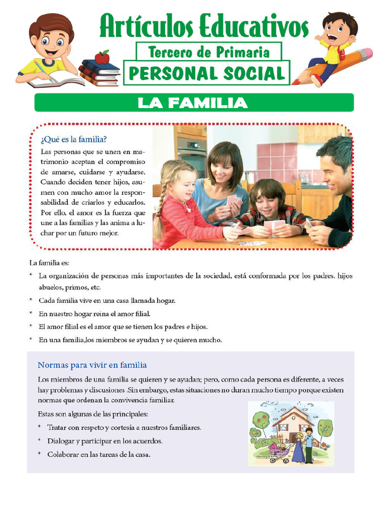 La Familia para Tercero de Primaria 1 | PDF