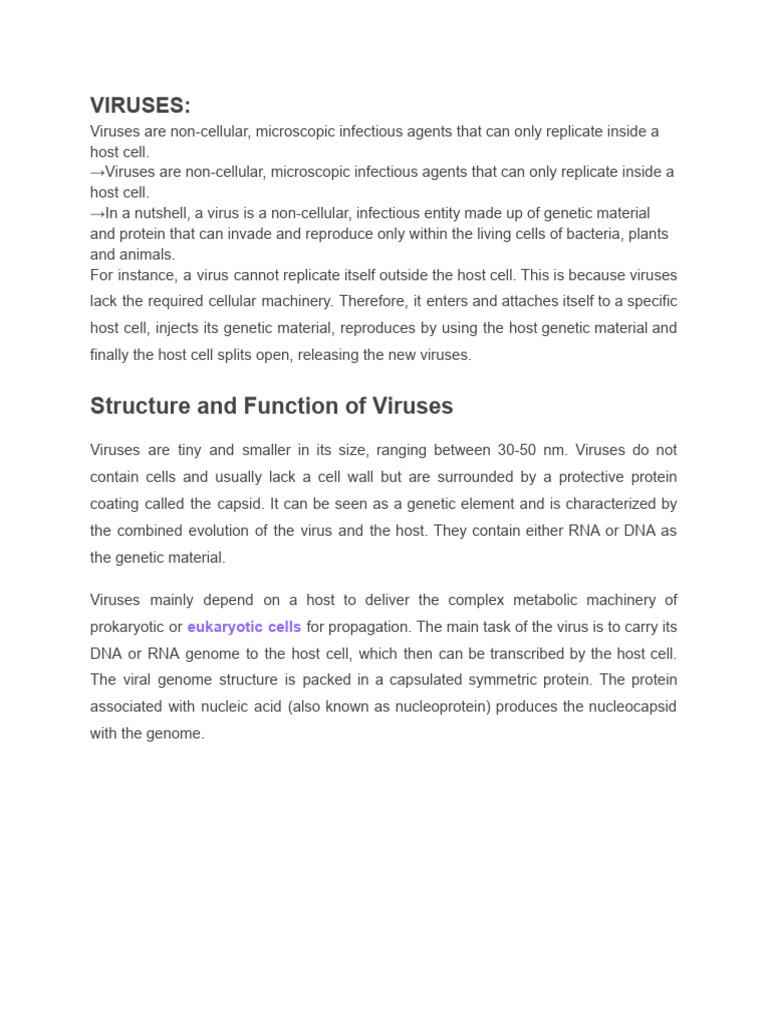Understanding Viruses: Structure & Types | PDF | Virus | Microorganism