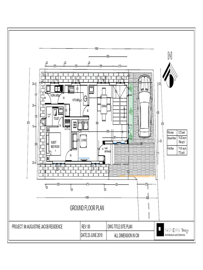 Ground Floor Plan for Residence Design | PDF