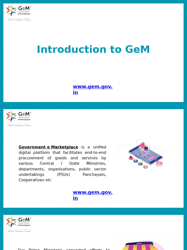 Introduction to Government e-Marketplace | PDF