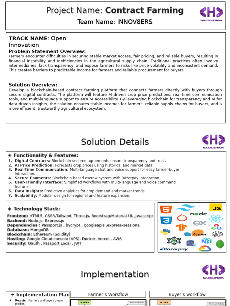 Innov8ers HACKATHON TNX | PDF | Agriculture | Information Technology