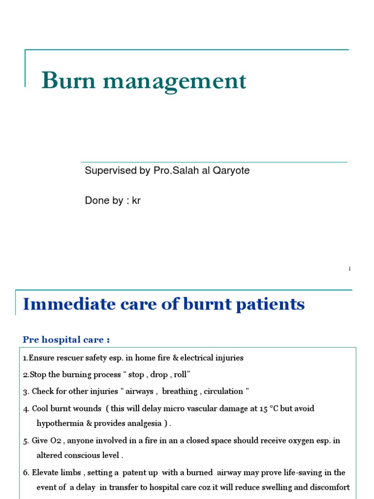 Burn Management and Resuscitation Guide | PDF | Burn | Health Sciences