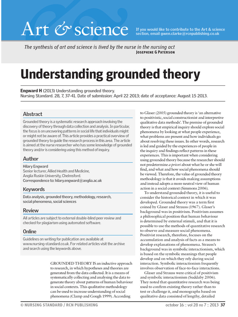 Art & Science: Understanding Grounded Theory | PDF | Qualitative ...