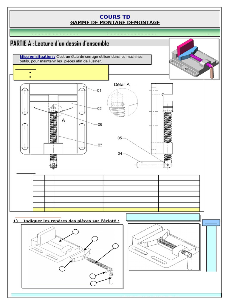  tau D Usinage Montage Et D montage PDF Usinage Ing nierie 