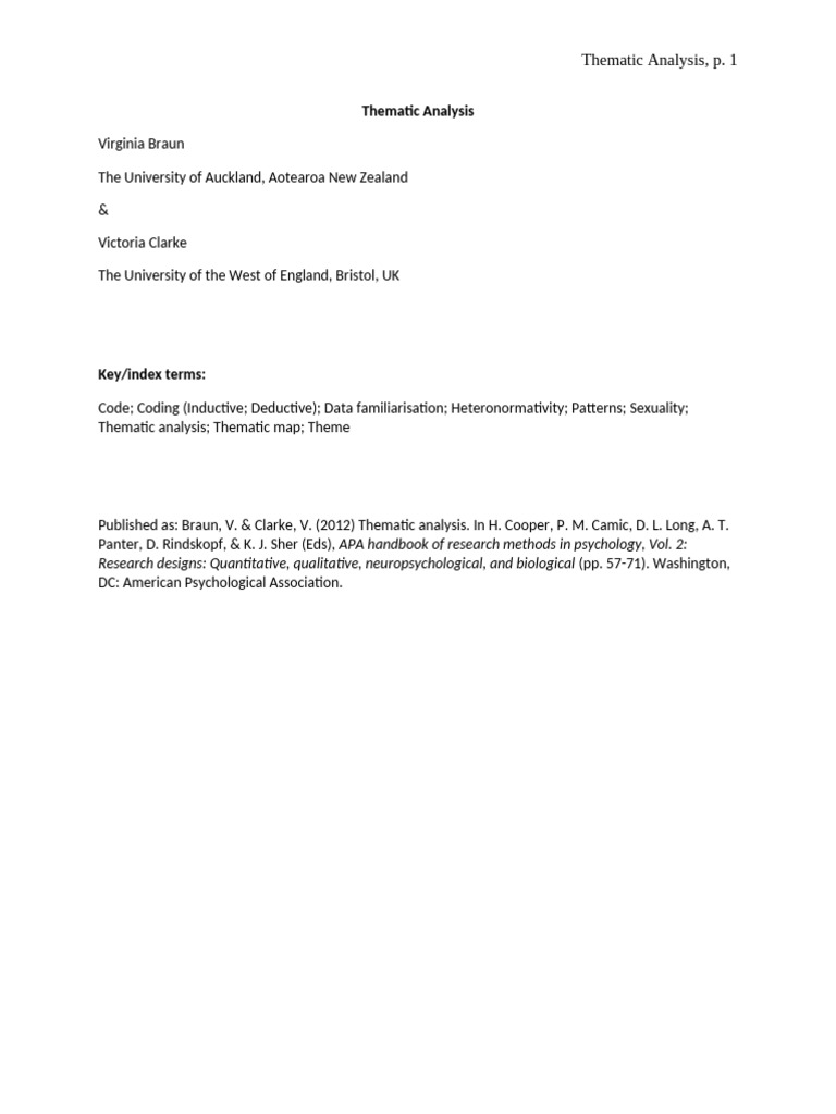 Understanding Thematic Analysis in Research | PDF | Qualitative ...