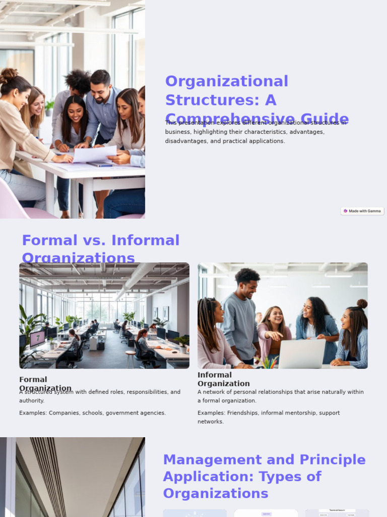 Types of Organizational Structures Guide | PDF | Collaboration ...