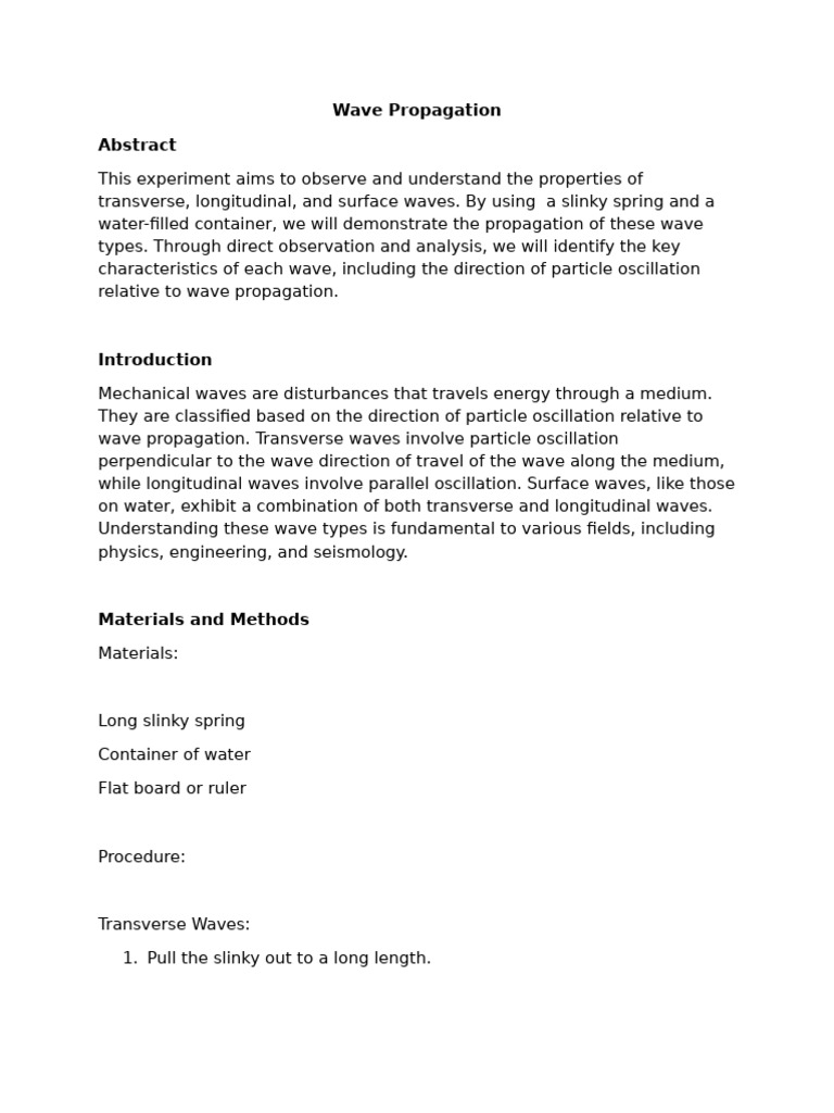 Lab Report (Optics and Wave) | PDF | Waves | Classical Mechanics