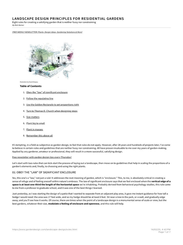 Landscape Design Principles for Gardens | PDF | Gardens | Stairs