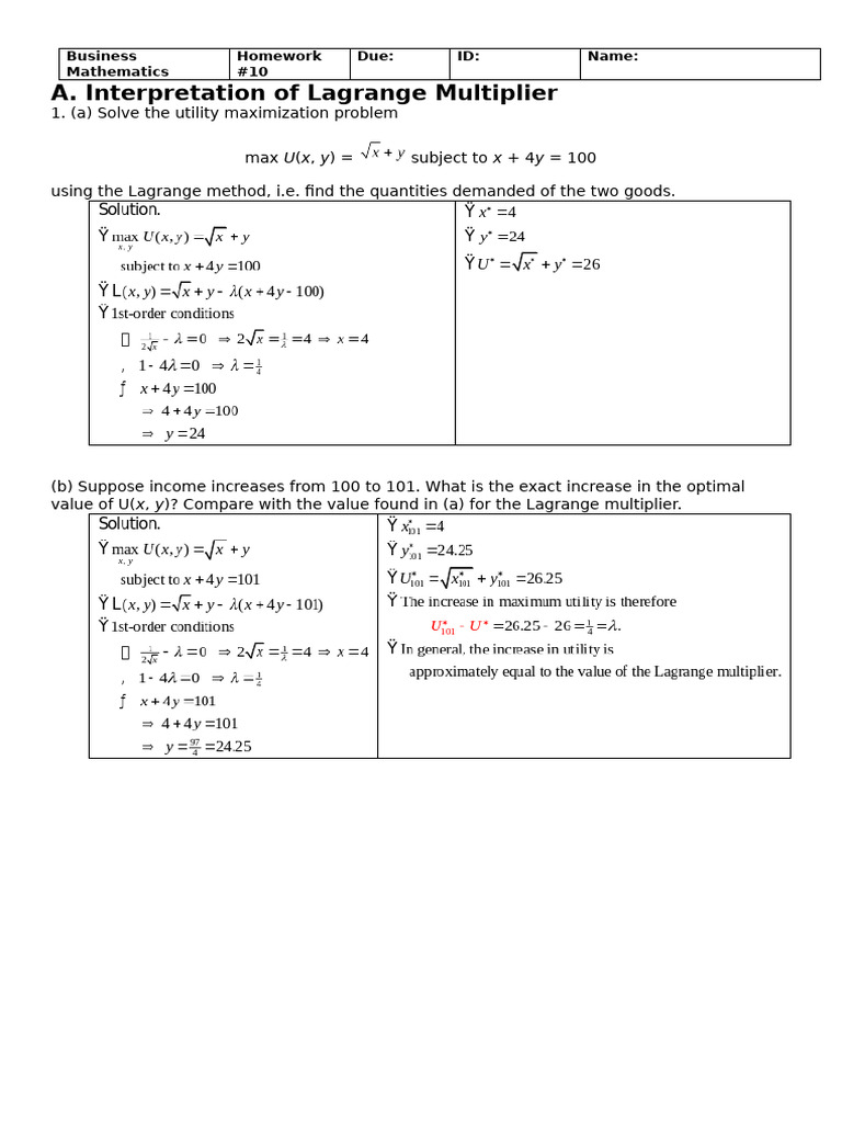 2020 02 Homework 10 Solution | PDF