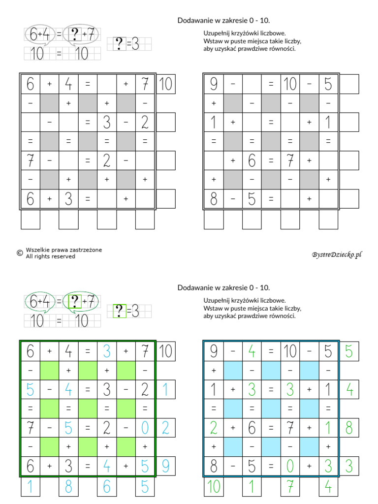 Plus Minus 10 Krzyzowka 01 CB | PDF