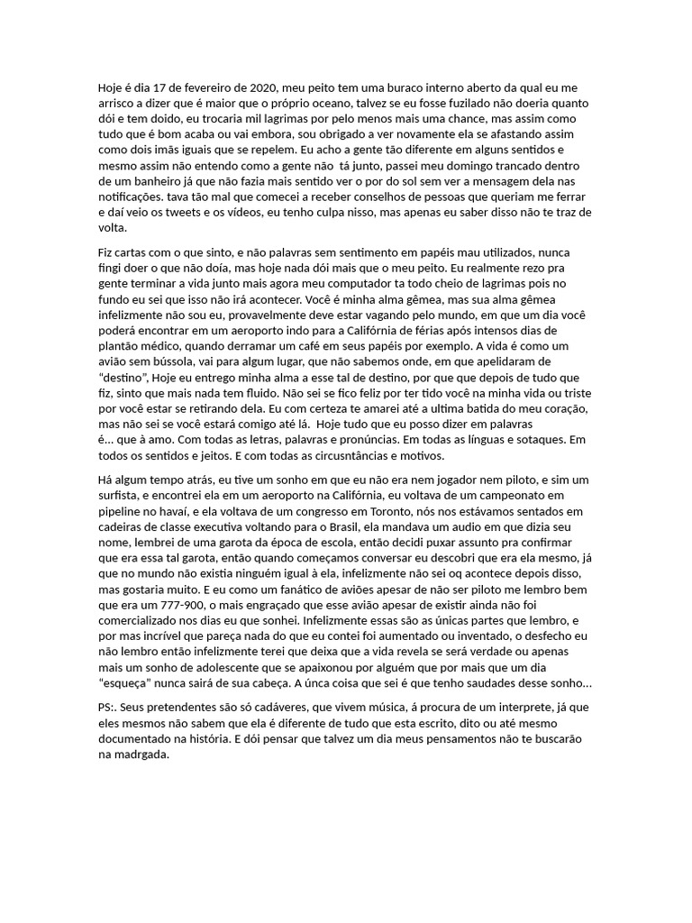 Reflexões sobre amor e saudade | PDF | Alma