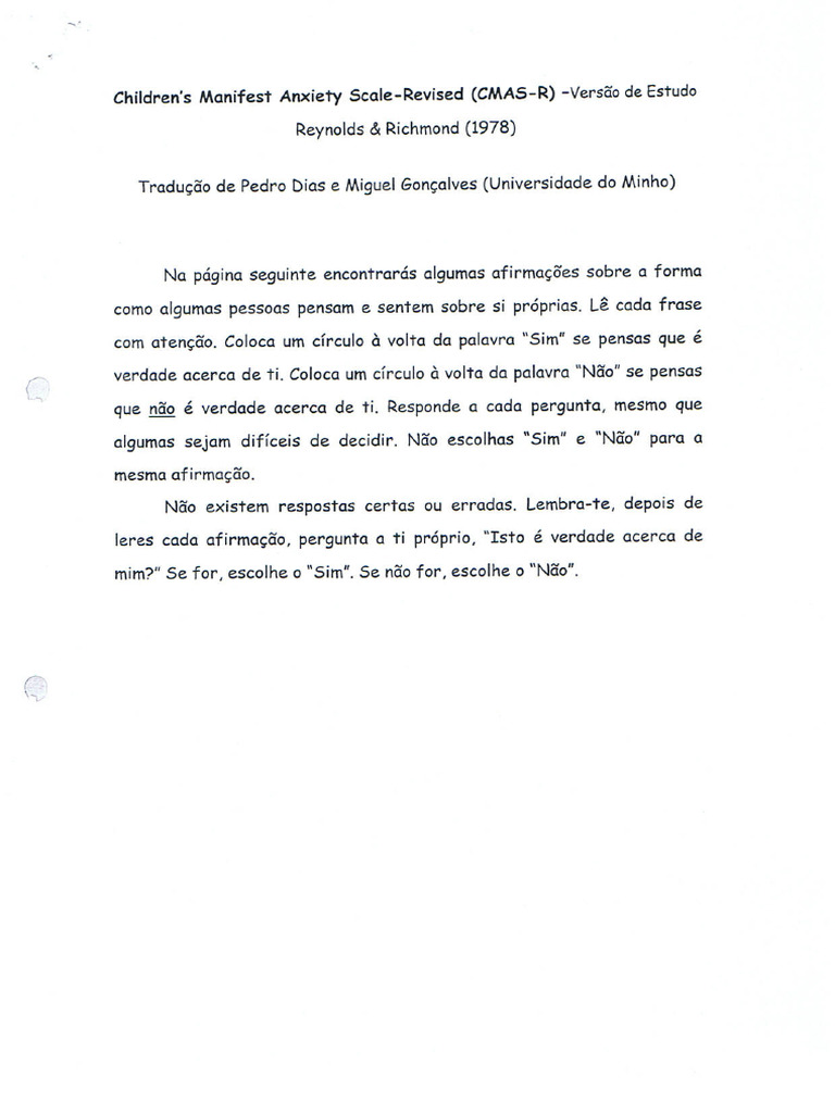CMAS | PDF