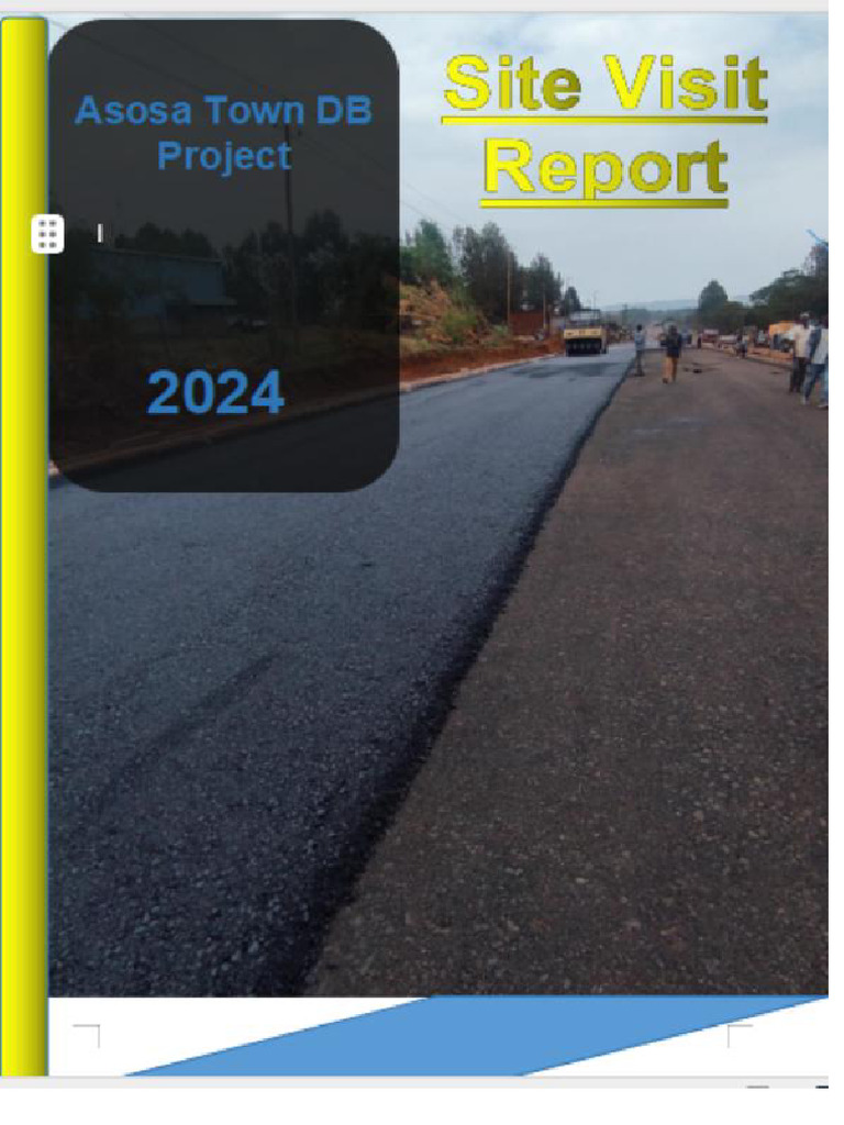 Asosa Town DB Road and Maintenance Road Site Visit | PDF | Storm Drain ...