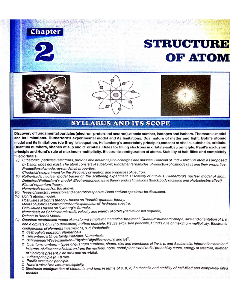 02 Structure of Atom | PDF