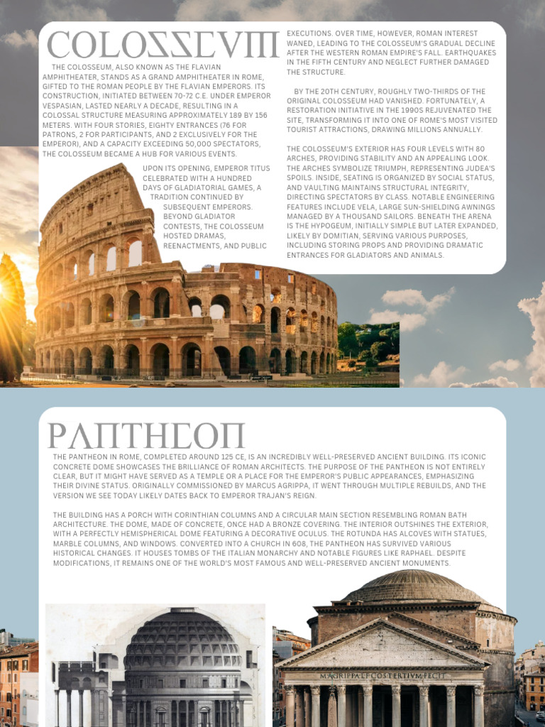 Colosseum: Rome's Iconic Amphitheater | PDF