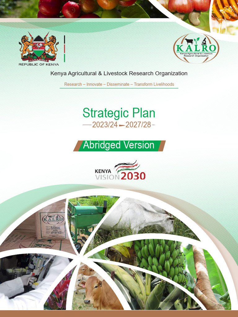 KALRO Strategic Plan 2023-2028 Overview | PDF | Strategic Planning ...