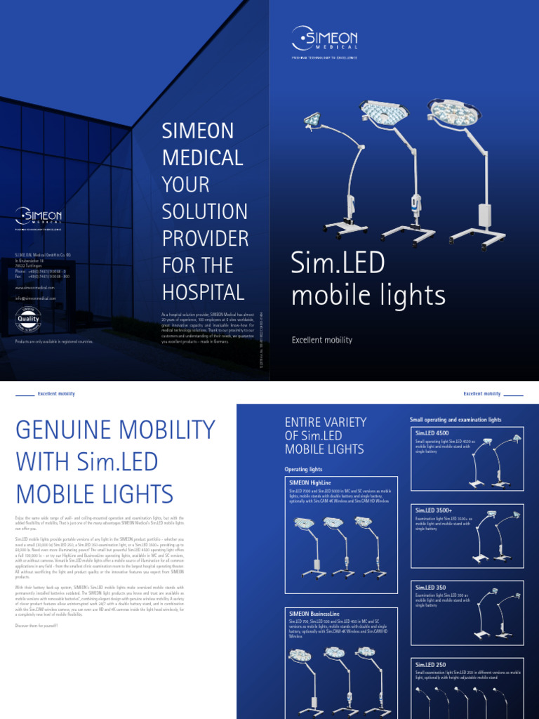 Mobile LED Lights for Hospitals | PDF | Electronics | Manufactured Goods