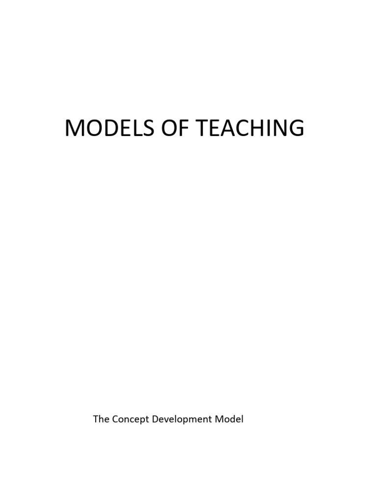 Teaching Models for Concept Development | PDF | Learning | Critical ...
