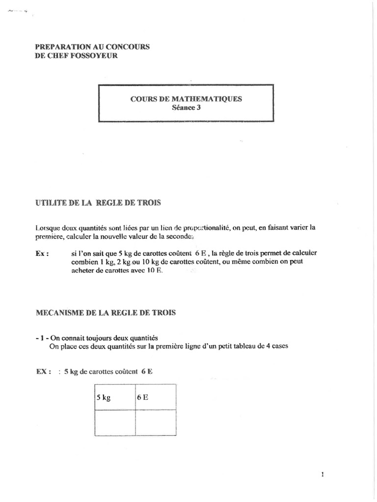 Cours Maths Seance 3 | PDF