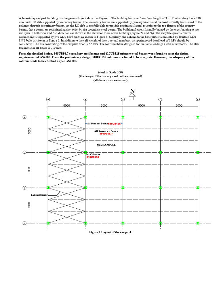 Structural Design of Five-Storey Car Park | PDF | Beam (Structure) | Column