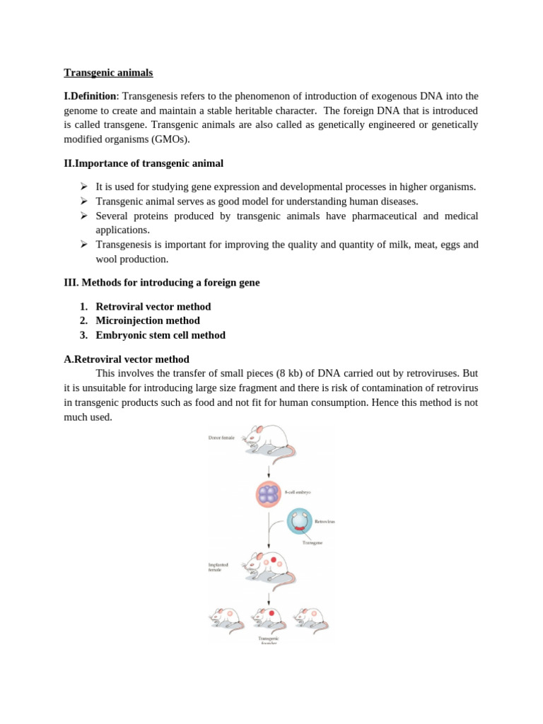 28.9.20 Transgenic Animals | PDF | Transgene | Gene Knockout