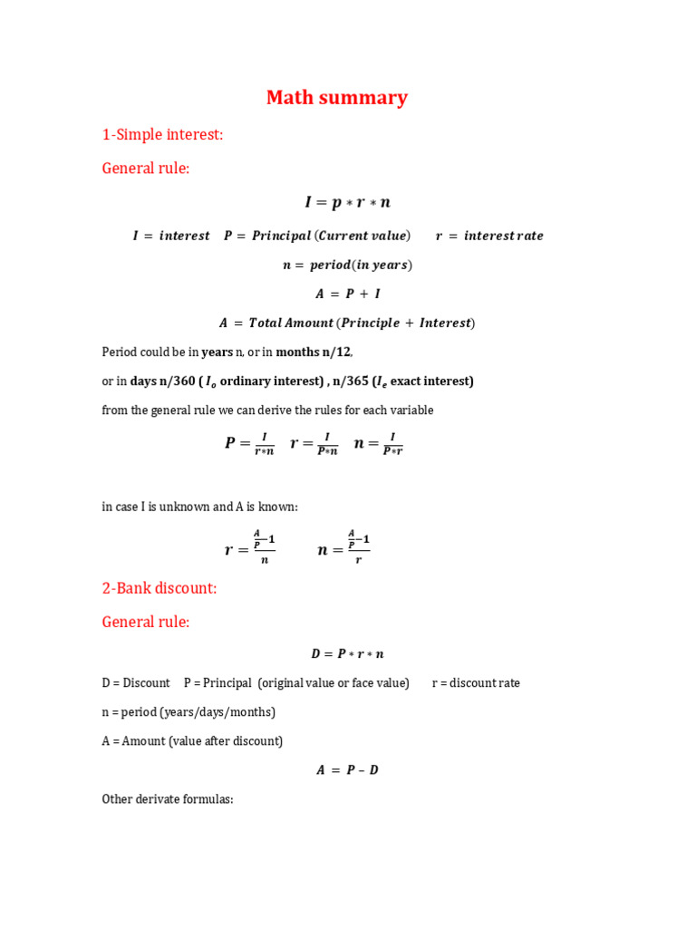 Simple and Compound Interest Guide | PDF
