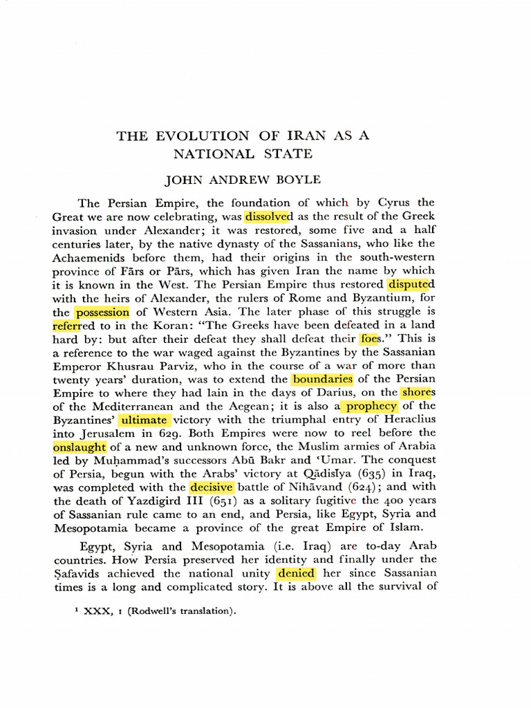 the evolution of ıran as a national state | PDF | Achaemenid Empire ...