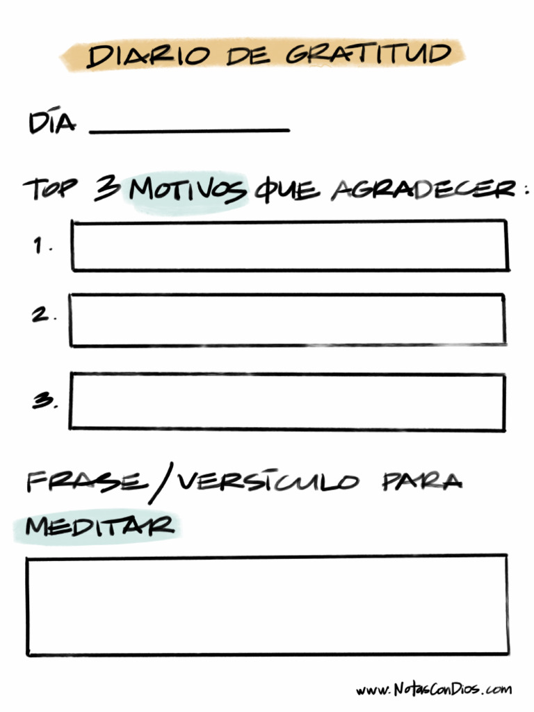 Diario De Gratitud Pdf