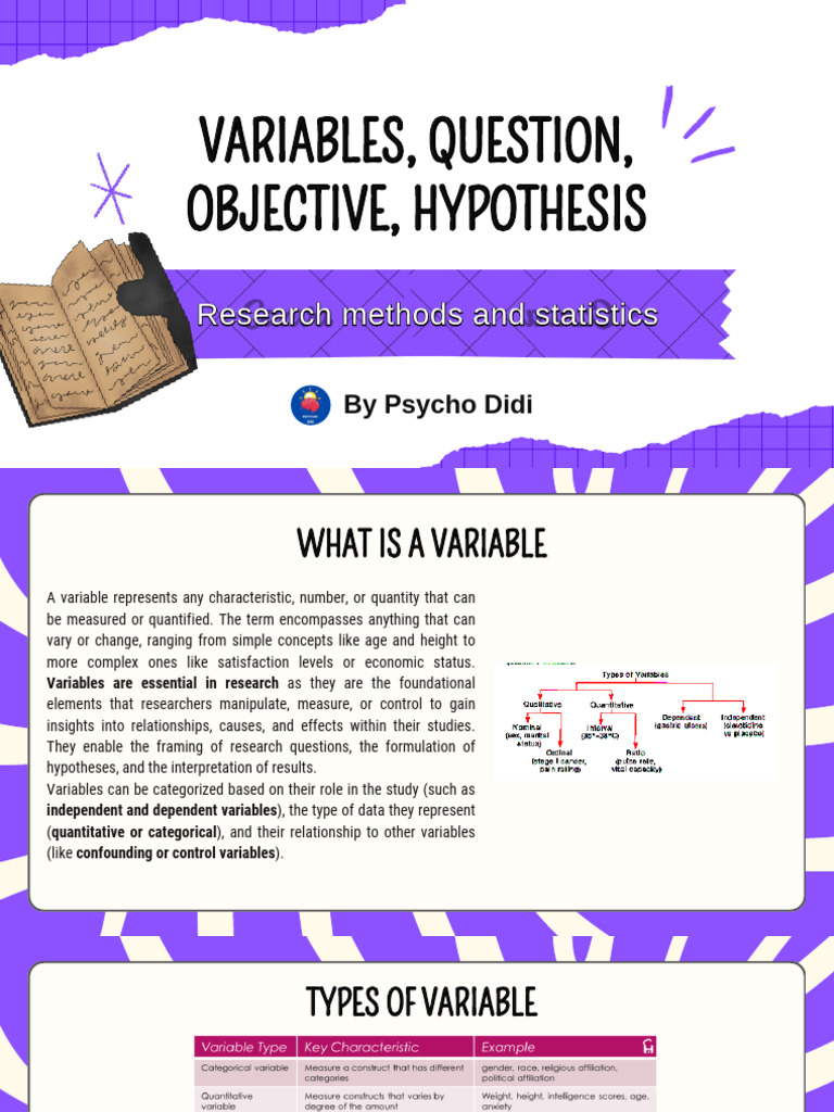 Understanding Variables in Research | PDF | Type I And Type Ii Errors ...