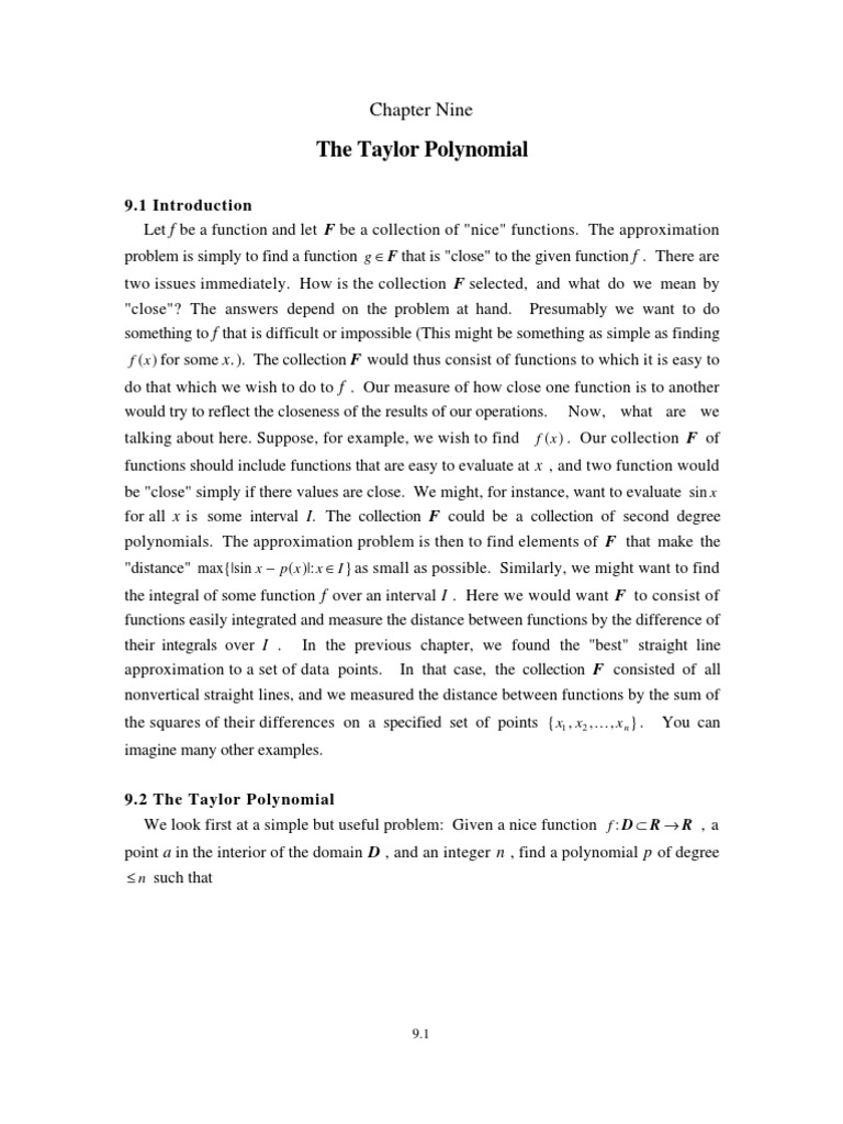 Taylor Polynomial Introduction | PDF | Teaching Methods & Materials ...