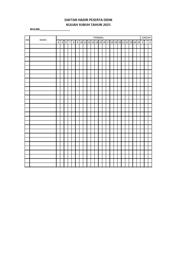 Daftar Hadir | PDF