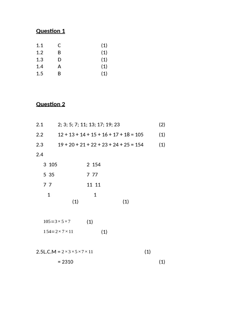 Grade 8 Term 4 Maths Exam Solutions | PDF
