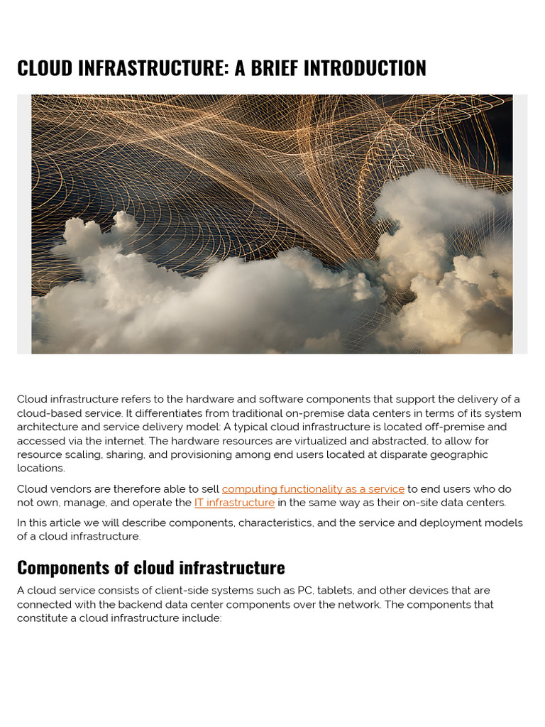 Overview of Cloud Infrastructure Basics | PDF | Cloud Computing ...