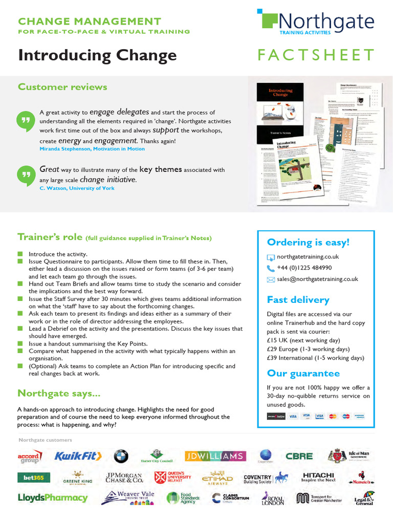 Northgate Introducing Change P2 | PDF