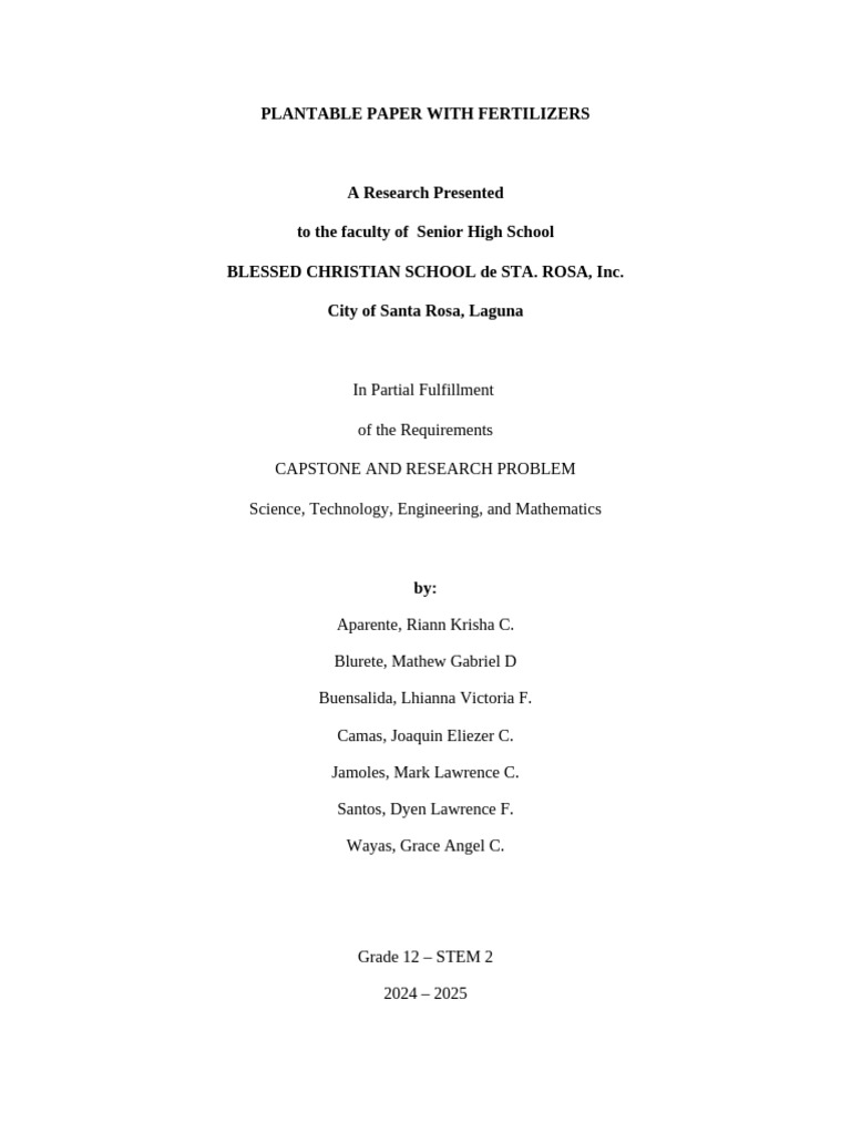 Eco-Friendly Plantable Paper Solutions | PDF | Recycling | Survey ...