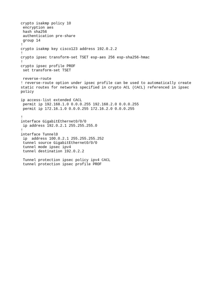 Crypto Isakmp Policy 10 | PDF