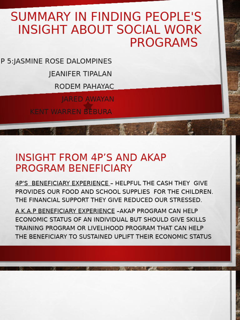 Insights on Social Work Programs | PDF