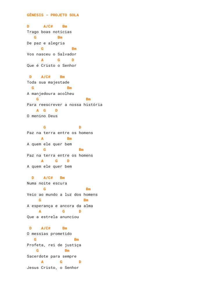 Letra da Música 