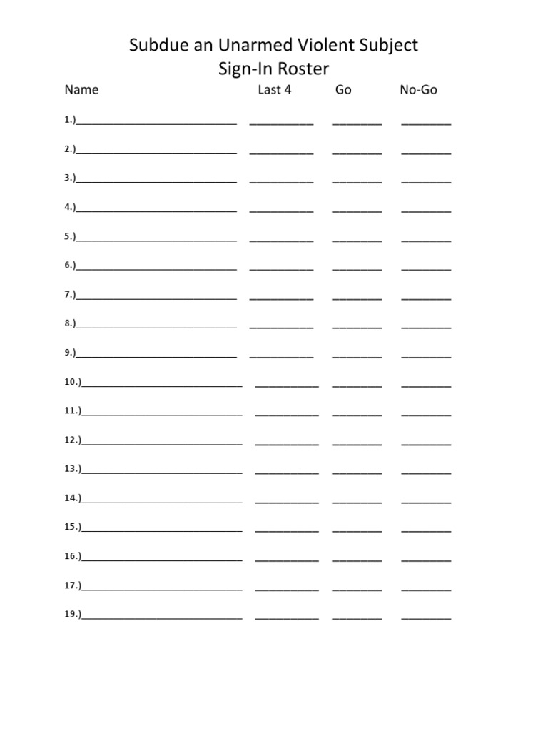 Sign in Roster | PDF | Technology & Engineering