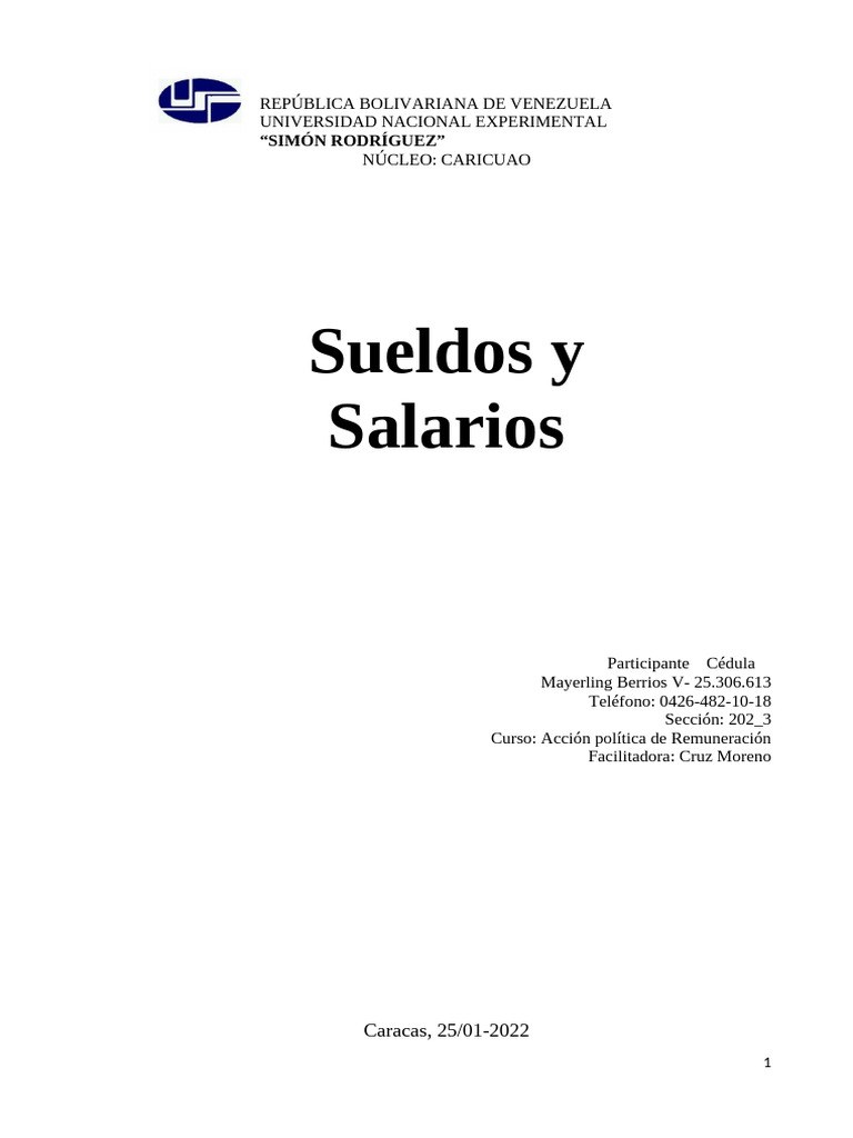 Administración de Sueldos y Salarios | PDF | Salario | Derecho laboral