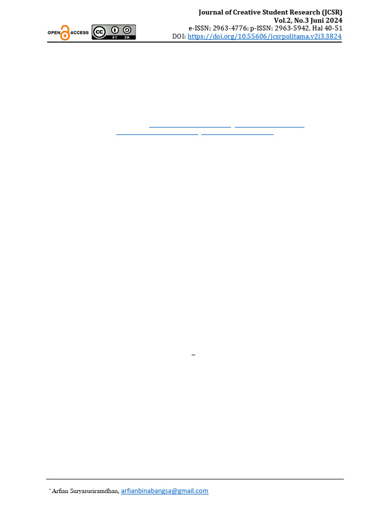 JCSR Vol 2 No 3 Juni 2024 Hal 40-51 | PDF