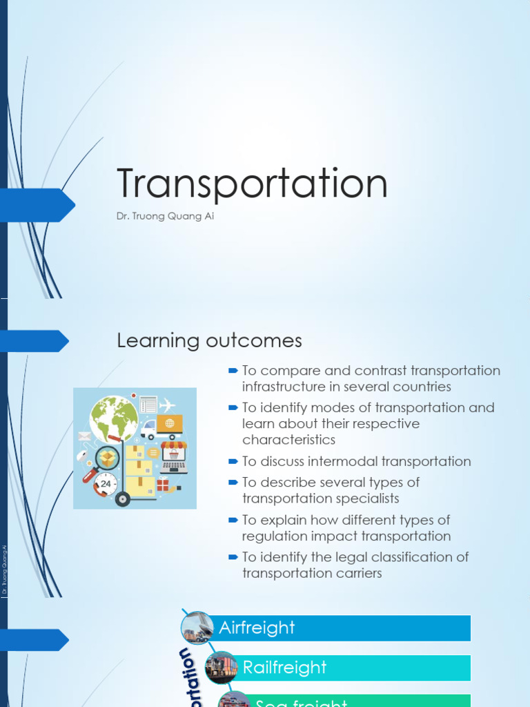 C12 - Transportation Management - Dr. Ai - Nov 2024 | PDF | Transport ...
