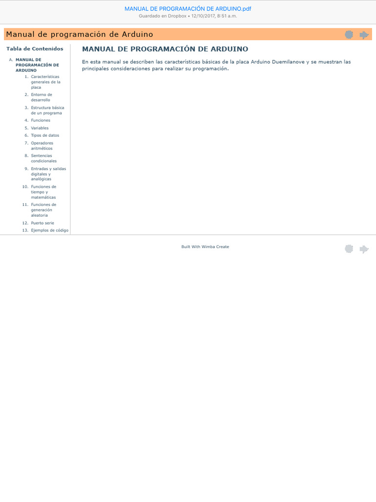 Manual de Programación Arduino PDF | PDF