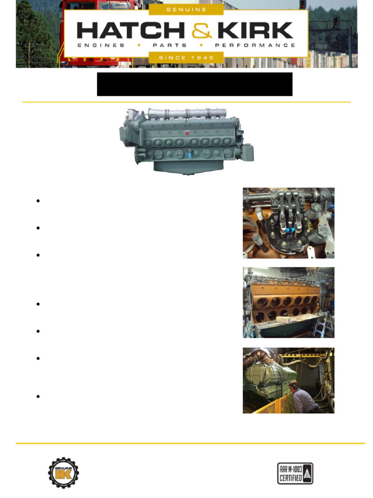Motores EMD Remanufacturados H&K | PDF