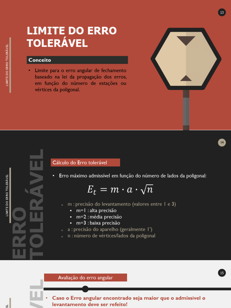 Limite de Erro Tolerável em Levantamentos | PDF | Limite (Matemática)