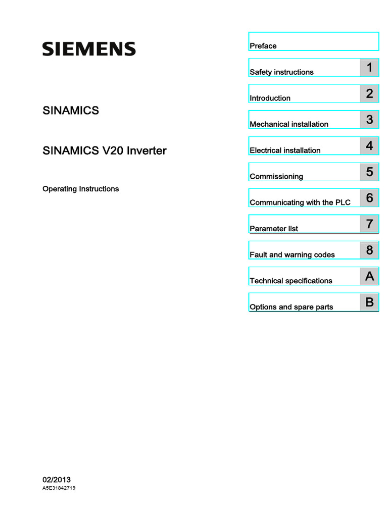 v20 Operating Instructions Complete en | PDF | Power Inverter | Safety