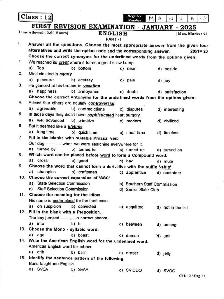 12TH ENGLISH QUESTION PAPER 2025 PDF DOWNLOAD visual data 3