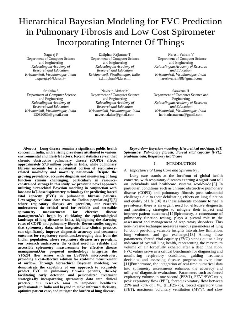 Bayesian Modeling for FVC in Pulmonary Fibrosis | PDF | Machine Learning