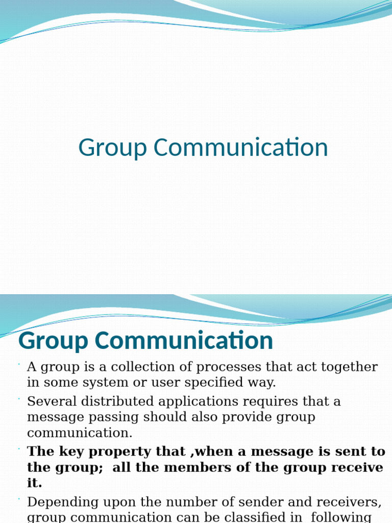 Group Communication Mechanisms Explained | PDF | Multicast | Computer ...